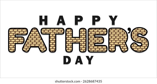 Happy Father's Day Typography, Vector Text Effects, perfect for greeting cards, t-shirts, and creative design projects.