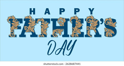 Happy Father's Day Typography, Vector Text Effects, perfect for greeting cards, t-shirts, and creative design projects.
