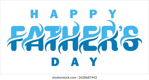 Happy Father's Day Typography, Vector Text Effects, perfect for greeting cards, t-shirts, and creative design projects.
