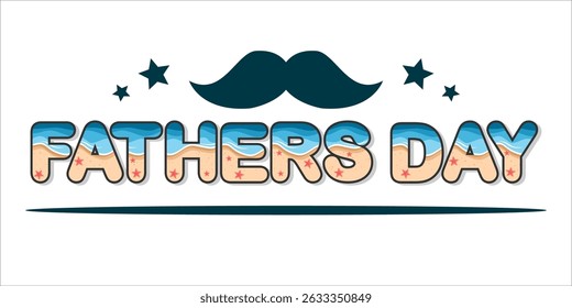Happy Father's Day Typography, Vector Text Effects, perfect for greeting cards, t-shirts, and creative design projects.