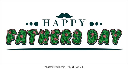 Happy Father's Day Typography, Vector Text Effects, perfect for greeting cards, t-shirts, and creative design projects.