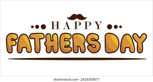 Happy Father's Day Typography, Vector Text Effects, perfect for greeting cards, t-shirts, and creative design projects.