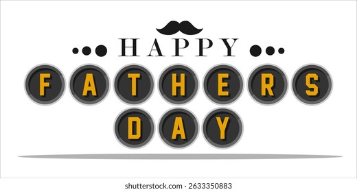 Happy Father's Day Typography, Vector Text Effects, perfect for greeting cards, t-shirts, and creative design projects.