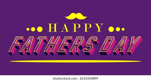 Happy Father's Day Typography, Vector Text Effects, perfect for greeting cards, t-shirts, and creative design projects.