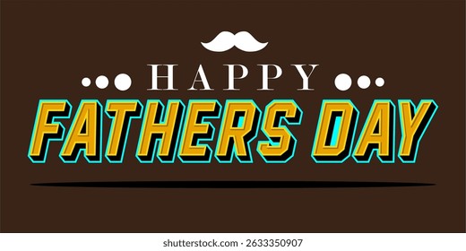 Happy Father's Day Typography, Vector Text Effects, perfect for greeting cards, t-shirts, and creative design projects.