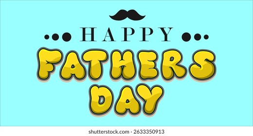Happy Father's Day Typography, Vector Text Effects, perfect for greeting cards, t-shirts, and creative design projects.