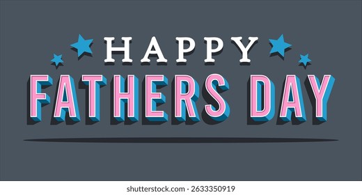 Happy Father's Day Typography, Vector Text Effects, perfect for greeting cards, t-shirts, and creative design projects.