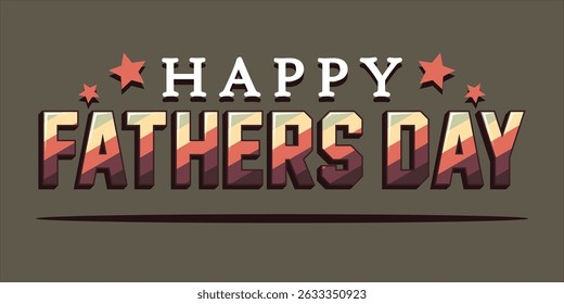 Happy Father's Day Typography, Vector Text Effects, perfect for greeting cards, t-shirts, and creative design projects.
