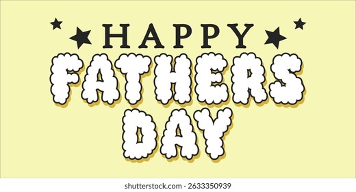 Happy Father's Day Typography, Vector Text Effects, perfect for greeting cards, t-shirts, and creative design projects.