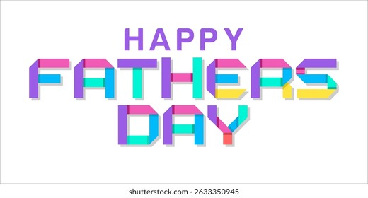 Happy Father's Day Typography, Vector Text Effects, perfect for greeting cards, t-shirts, and creative design projects.