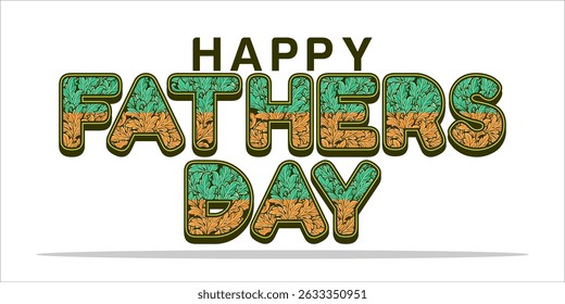 Happy Father's Day Typography, Vector Text Effects, perfect for greeting cards, t-shirts, and creative design projects.