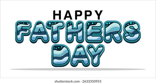 Happy Father's Day Typography, Vector Text Effects, perfect for greeting cards, t-shirts, and creative design projects.