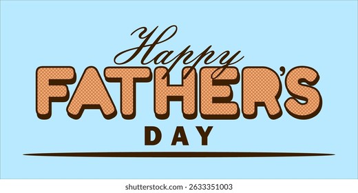 Happy Father's Day Typography, Vector Text Effects, perfect for greeting cards, t-shirts, and creative design projects.