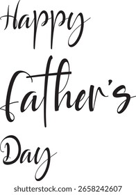 Happy father's day typography vector design.