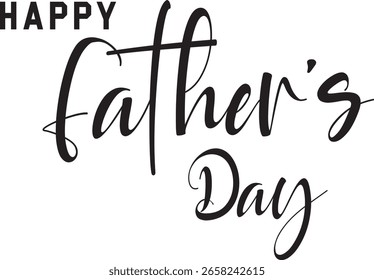 Feliz diseño de Vector de tipografía del día del padre.