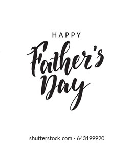 Happy Father's day - unique handdrawn typography poster. Vector art. Great design element for congratulation cards, banners and flyers.