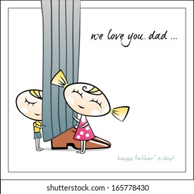 Happy father`s day. Vector
