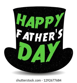 happy father's day vector art with top hat