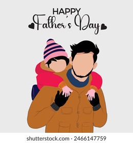 happy father's day vector art