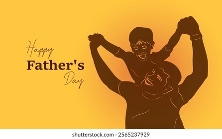 Happy Father's Day vector background, web banner, poster, cover