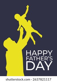 Happy Fathers day vector background poster design.