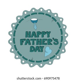 Happy Father's Day vector badge 