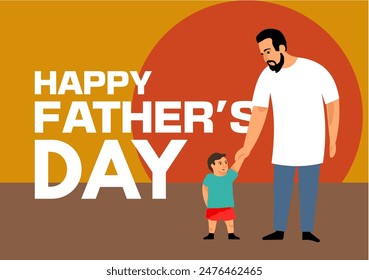 Happy Father's Day - vector banner, illustration	