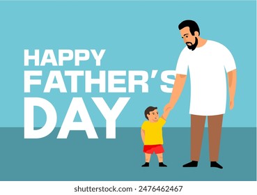 Happy Father's Day - vector banner, illustration	