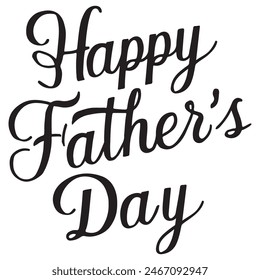 happy father's Day, vector caligraphy