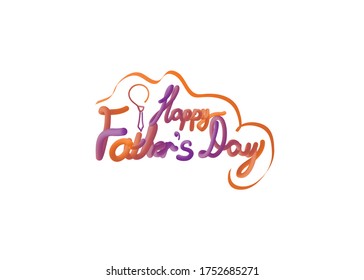 Happy Father's Day vector. Happy Father's Day calligraphic light poster. 