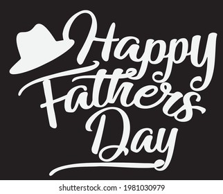 Happy Father's day vector with cap 