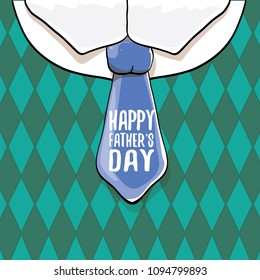 happy fathers day vector cartoon background with color tie and vintage pattern. fathers day vector label isolated 