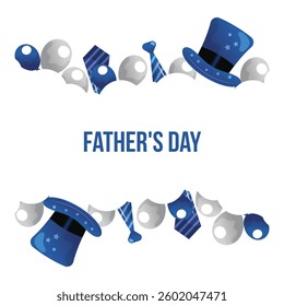 Happy Fathers day, vector cartoon illustration