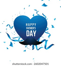 Happy Fathers day, vector cartoon illustration