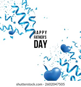 Happy Fathers day, vector cartoon illustration