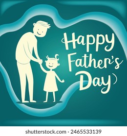 Feliz Día del Padre Vector Plantillas creativas para póster, silueta, portada, Anuncio, publicación en redes sociales, diseño de postal, etc. Anuncio y volante. Concepto del día del padre. Papi e hijo mejor concepto de día.