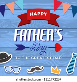 Happy Father's Day Vector Design Background