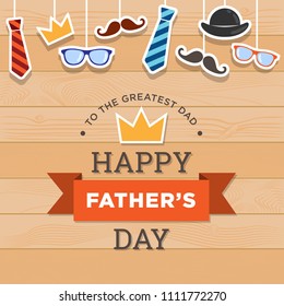 Happy Father's Day Vector Design Background