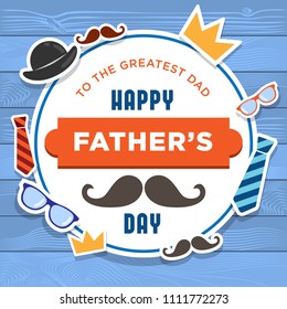 Happy Father's Day Vector Design Background