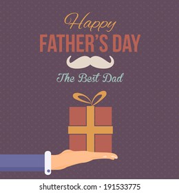 Happy Father's Day Vector Design. Announcement and Celebration Message Poster, Flyer