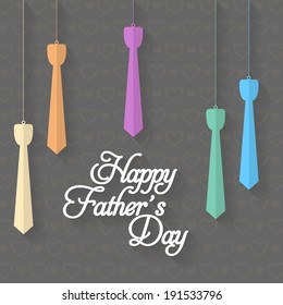 Happy Father's Day Vector Design. Announcement and Celebration Message Poster, Flyer