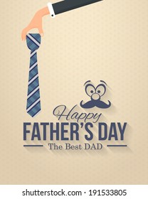 Happy Father's Day Vector Design. Announcement and Celebration Message Poster, Flyer
