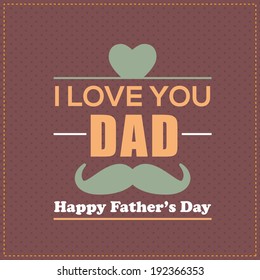 Happy Father's Day Vector Design. Announcement and Celebration Message Poster, Flyer