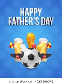 Happy Father's Day Vector Design. Announcement and Celebration Message Poster, Flyer