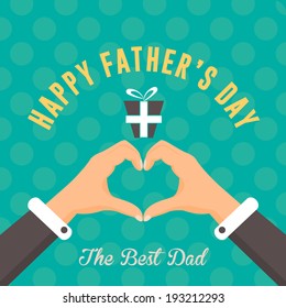 Happy Father's Day Vector Design. Announcement and Celebration Message Poster, Flyer