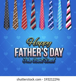 Happy Father's Day Vector Design. Announcement and Celebration Message Poster, Flyer