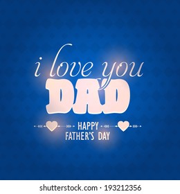 Happy Father's Day Vector Design. Announcement and Celebration Message Poster, Flyer