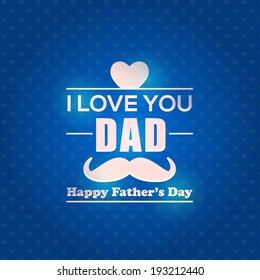Happy Father's Day Vector Design. Announcement and Celebration Message Poster, Flyer