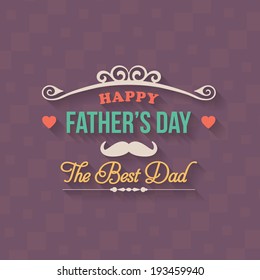 Happy Father's Day Vector Design. Announcement and Celebration Message Poster, Flyer