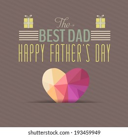 Happy Father's Day Vector Design. Announcement and Celebration Message Poster, Flyer